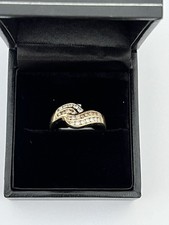 White And Natural Black Diamond Ring