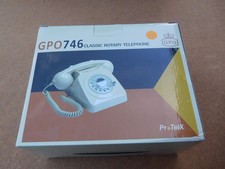 GPO 746 Classic ORANGE Retro Rotary Telephone BNIB ProTelX Authentic Bell Ring