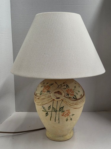 Table lamp ceramic with floral - ceramic,