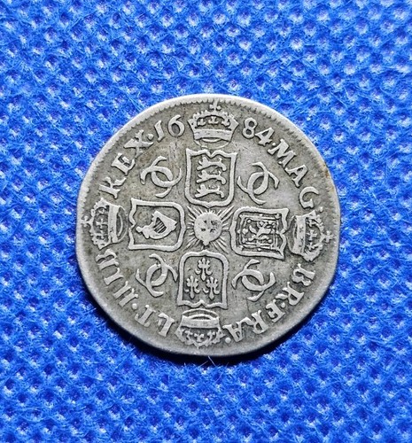 1684 sixpence charles - sixpence, ii