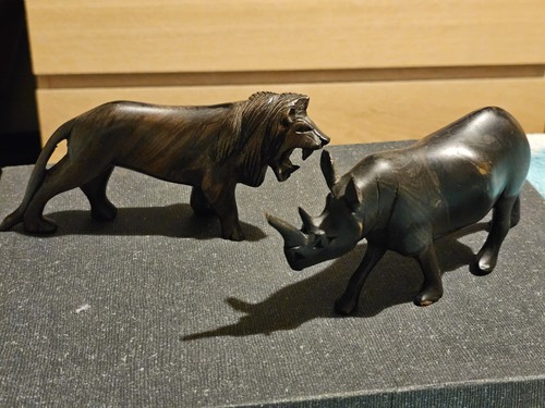 Vintage dark wood carved - wood,