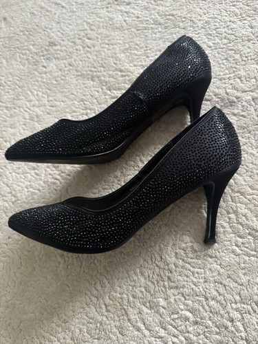 Debut black sparkly high heel - debut,