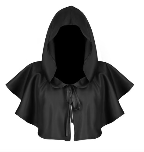 Black hang man hood - black, grim