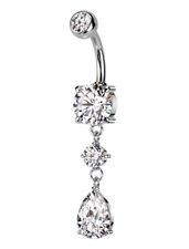 TITANIUM Teardrop Dangle Belly