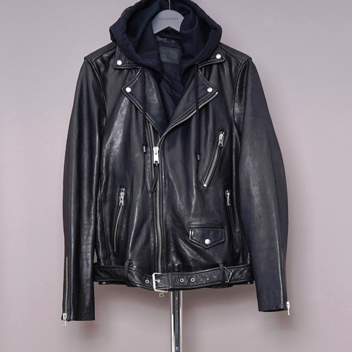 All saints leather - jacket, mens