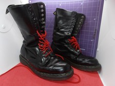 dr martens size uk 10,14 holes black boots