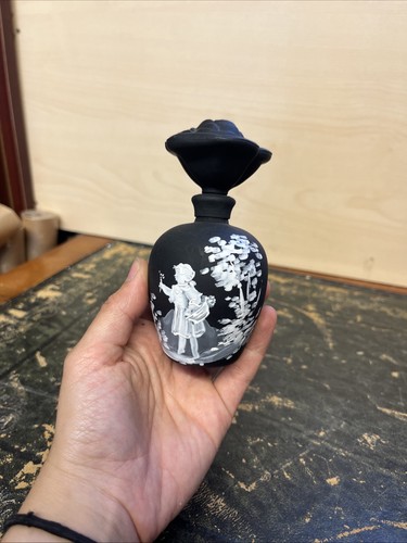 Vintage black ceramic hand - black,