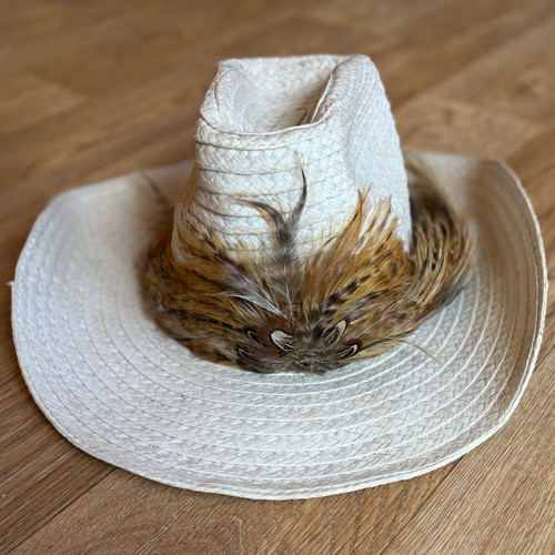 Unisex white straw - unisex, western