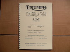 TRIUMPH 3HW  PARTS BOOK 