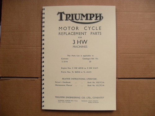 Triumph 3hw parts - ,