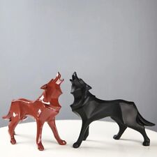 Modern Art Wolf Figurines Animal Statue Elegant Home Sculpture Office Ornaments