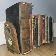 Antique Extending Book Slide Mahogany & Brass Gothic Revival Sliding Shelf