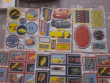 6 Disney/Pixar Cars pop-out card topper sheets & 4 sheets of backing papers