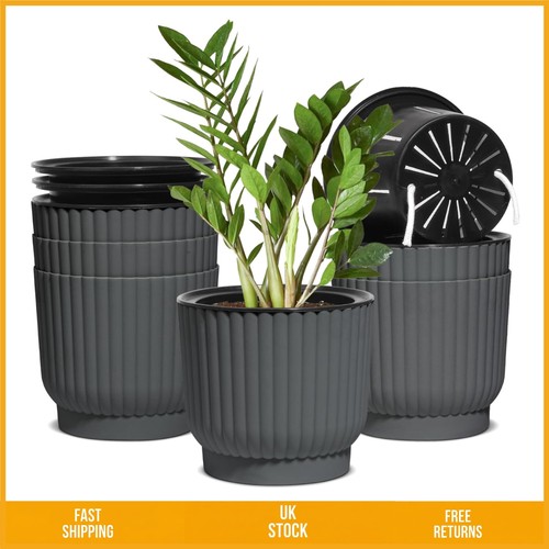 Stylish grey self watering - grey,