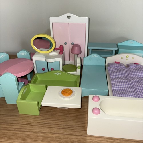 Wooden dolls house - wooden,