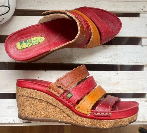 Naturalista leather wedge - el,