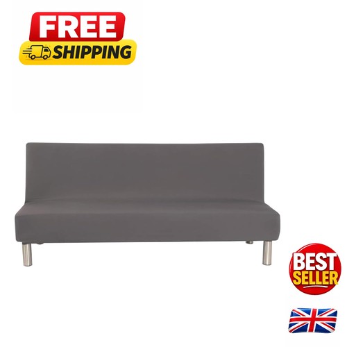 Elegant grey armless sofa - armless, bed