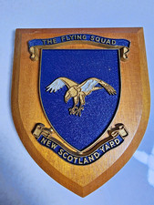 NEW SCOTLAND YARD  THE FLYING SQUAD VINTAGE RARE POLICE WALL PLAQUE / SHIELD