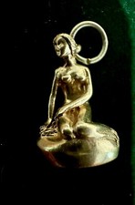 Vintage 14ct Gold Charm The Little Mermaid of Copenhagen Danish Statue 4.9g