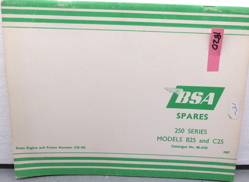 Bsa b25 c25 - bsa,
