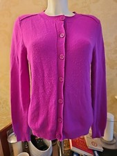 ●WHITE STUFF●RASPBERRY PINK~BUTTONED~MERINO WOOL BLEND~SIZE 12