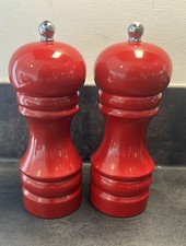 T&G Woodware Ltd Shiny Red Salt & Pepper Grinders 16cm Tall