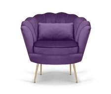 Purple Velvet Petal Side Chair