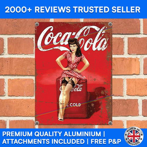 Coca cola metal sign - coca,