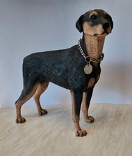 Leonardo Large Doberman Dog Figure 26cm tall, Heavy, Beautiful Detail, Rare