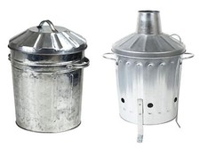 Garden rubbish fire bin - rubbish,
