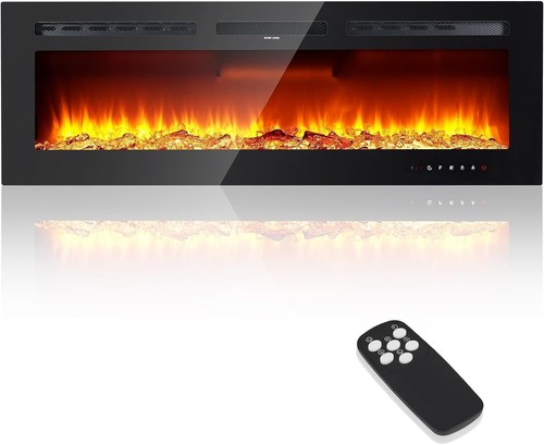 Wall mounted electric fire - mounted,