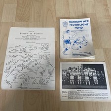 BARROW AFC HANDBOOK 1964-65 with facsimile autographs & team photo 