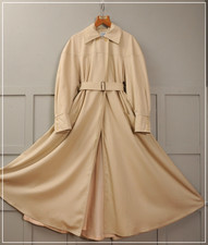 Women's Vintage Belted Mac Raincoat Edwardian Style Coat button cuffs 8-12