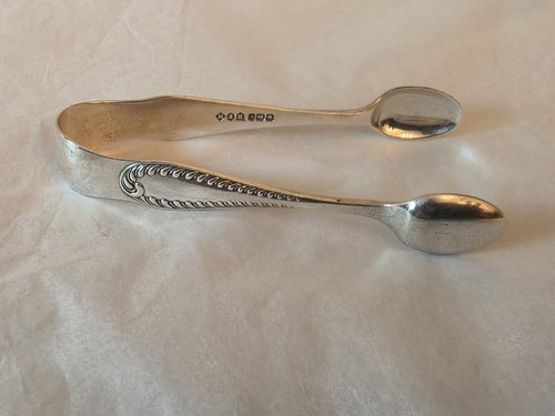 Sterling silver sugar - sugar, tongs