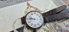 ANTIQUE WW1 BROOK EDIN STERLING SILVER TRENCH WATCH.