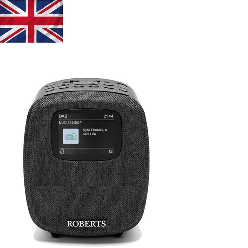 Sleek black dab clock radio - black, dab+