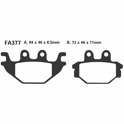 Pair pads ebc - ebc, fa377