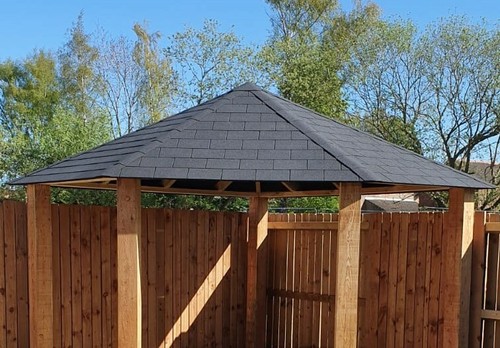 Black roof felt tiles - black,