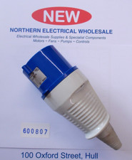 Walther 230 7 09   32A  230V 1ph Industrial Trailing Plug (6P+E)  IP44  (600807)