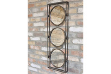 Industrial Mirror With Metal Wall Mounted Distressed Frame