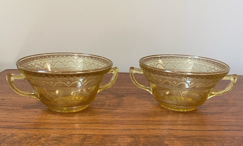 1930s pair federal glass - pair,