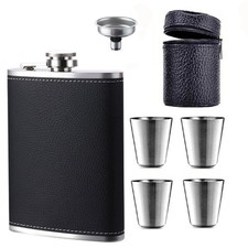 8Oz Stainless Steel Flagon