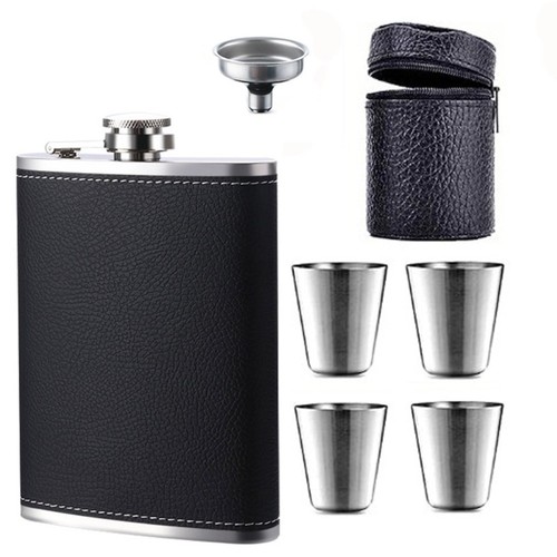 8oz stainless steel flagon - stainless,
