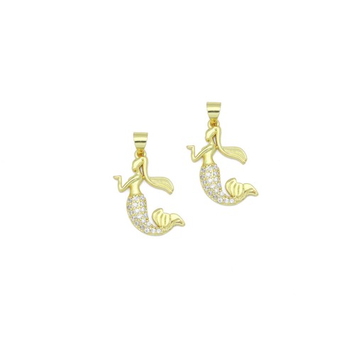 Clear gold mermaid - clear,