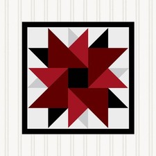 Barn Quilt Square, 8 Sizes, Outdoor & Indoor Wall Art, Home Decor, BQ012-02