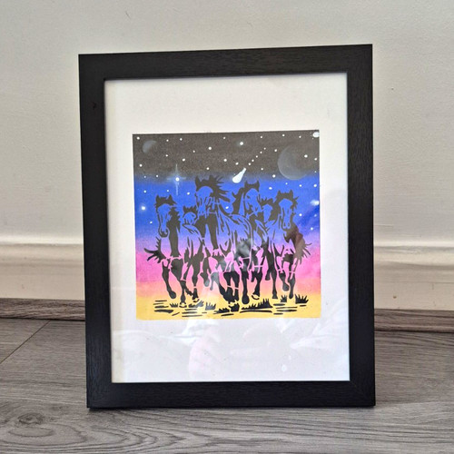 Framed art print silhouette - art,