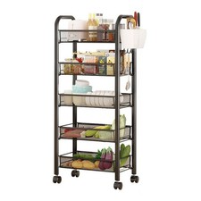 Wire Storage Rack 360 Wheels 5