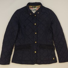 Joules Quilted Jacket UK 10 SMALL Moredale Padded Country Field Navy Blue Womens