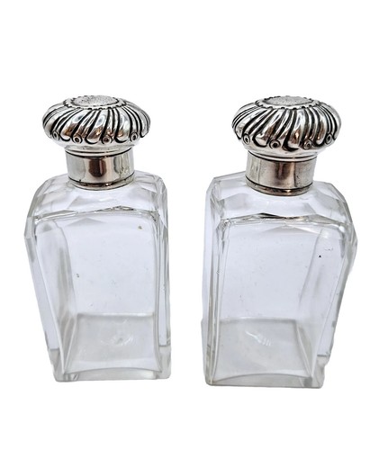 Antique silver screw top - silver, cut