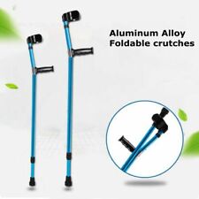1X Height Adults Foldable Heavy Duty Walking Forearm Crutch Stick Aluminum Alloy